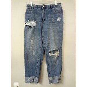 Women's Shein Curve Boyfriend Jeans Size XL